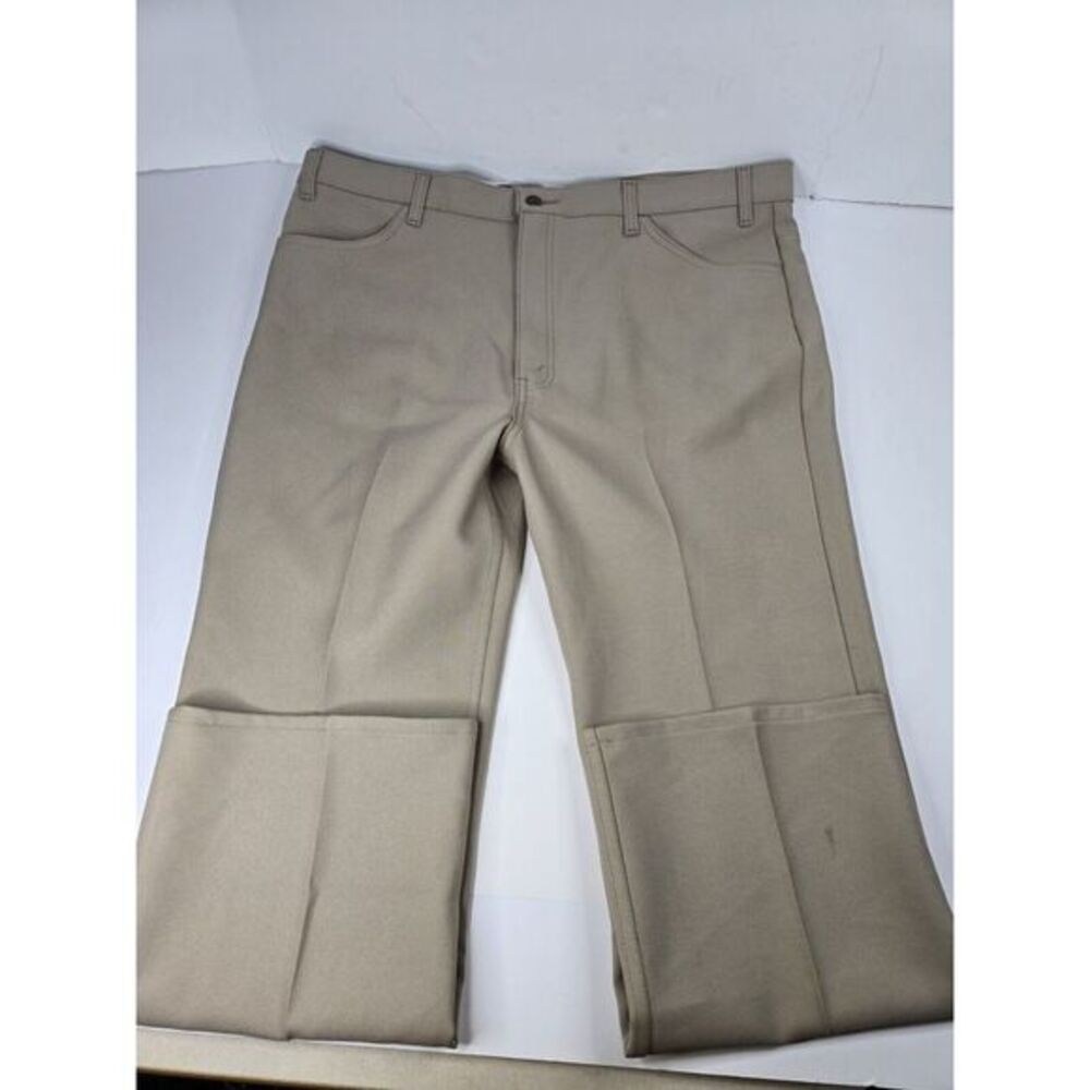 Vintage Levi's 517 Straight Leg Tan Dress Pants Men's 44 x 30 CowboyCore Western